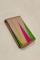 Half White Beige 8 Kol Korvai Temple Border Kanchipuram Silk Saree