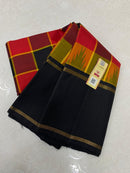 Traditional Checked Pattern Handloom Kanchipuram Silk Saree