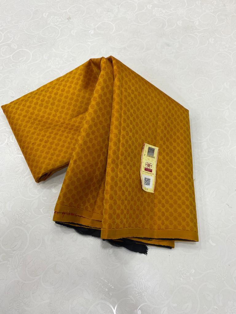 Mustard Yellow Patil Pallu Pattern Handloom Kanchipuram Silk Saree