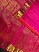 Pure Zari Dual Shade Pink Kanchipuram Handloom Silk Saree