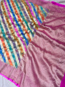 Multi Colour Rangkat Pure Banarasi Khaddi Georgette Silk Saree