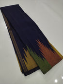 Navy Blue Temple Border Kanchipuram Silk Saree