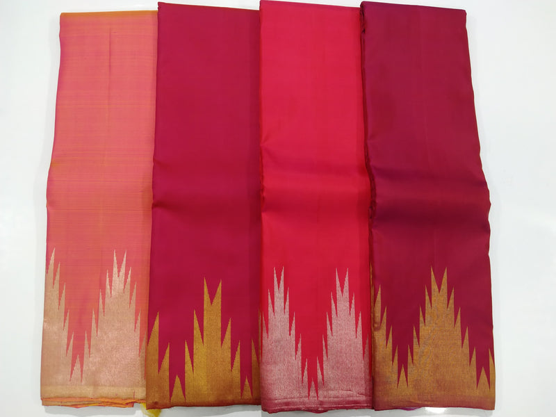 Catalogue - Traditional Temple Border Handloom Kanchipuram Silk Sarees