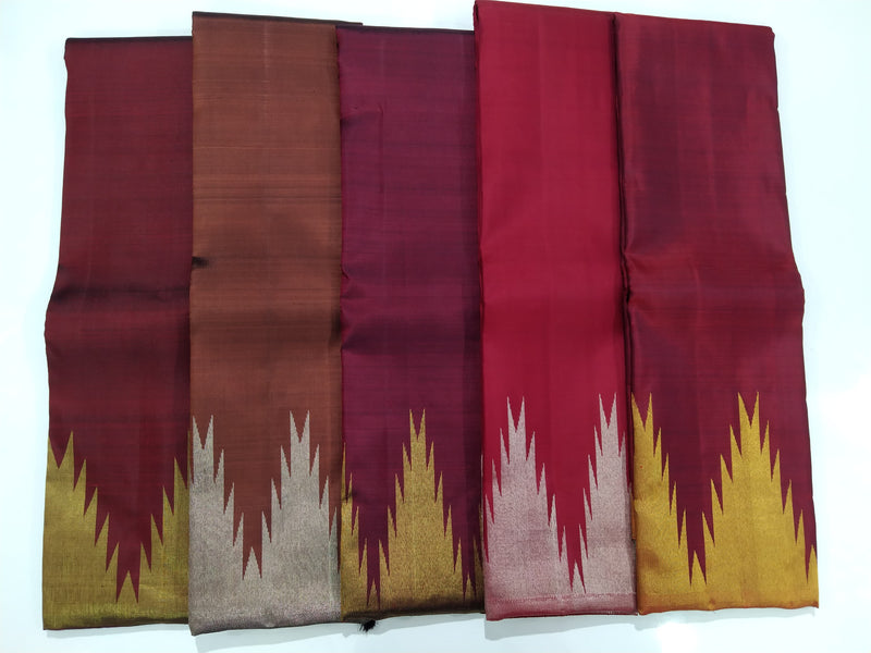 Catalogue - Traditional Temple Border Handloom Kanchipuram Silk Sarees