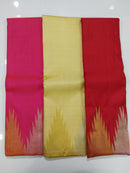 Catalogue - Traditional Temple Border Handloom Kanchipuram Silk Sarees with Multi Colour Zari