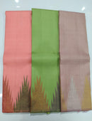 Catalogue - Traditional Temple Border Handloom Kanchipuram Silk Sarees with Multi Colour Zari