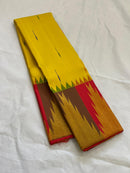 Yellow Korvai Multi Color Temple Border Kanchipuram Silk Saree