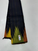 Black Temple Border Kanchipuram Zari Lines Silk Saree