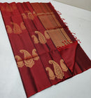 Maroon 240 Hooks Unique Mango Butta Handloom Kanchipuram Soft Silk Saree
