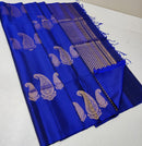 Royal Blue 240 Hooks Unique Mango Butta Handloom Kanchipuram Soft Silk Saree