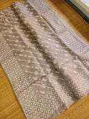 Catalogue - Organza Saree with Chikankari Embroidery with Crochet Lace