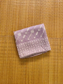 Lavender Organza Saree with Chikankari Embroidery with Crochet Lace