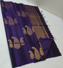 Purple 240 Hooks Unique Mango Butta Handloom Kanchipuram Soft Silk Saree