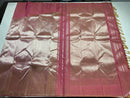 Dual Shade Pink Raising Temple Border Kanchipuram Silk Saree