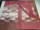 Dual Shade Pink Raising Temple Border Kanchipuram Silk Saree