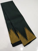 Black Temple Border Kanchipuram Silk Saree