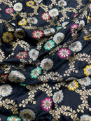 Black Banarasi Katan Silk Tilfi Weaving Meenakari Jal Work Saree