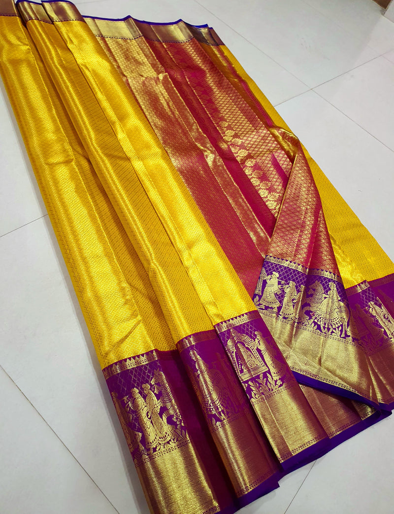 Exclusive Pallaku Design Bridal Kanchipuram Tissue Silk Sarees Collection