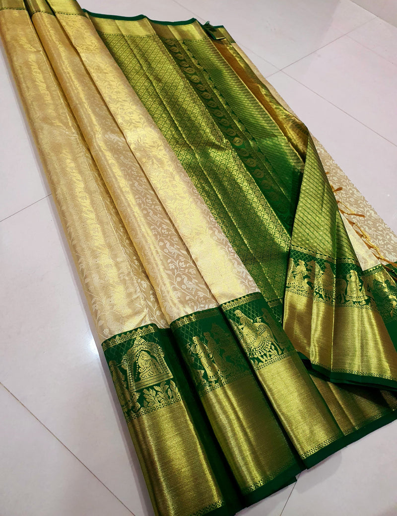 Exclusive Pallaku Design Bridal Kanchipuram Tissue Silk Sarees Collection