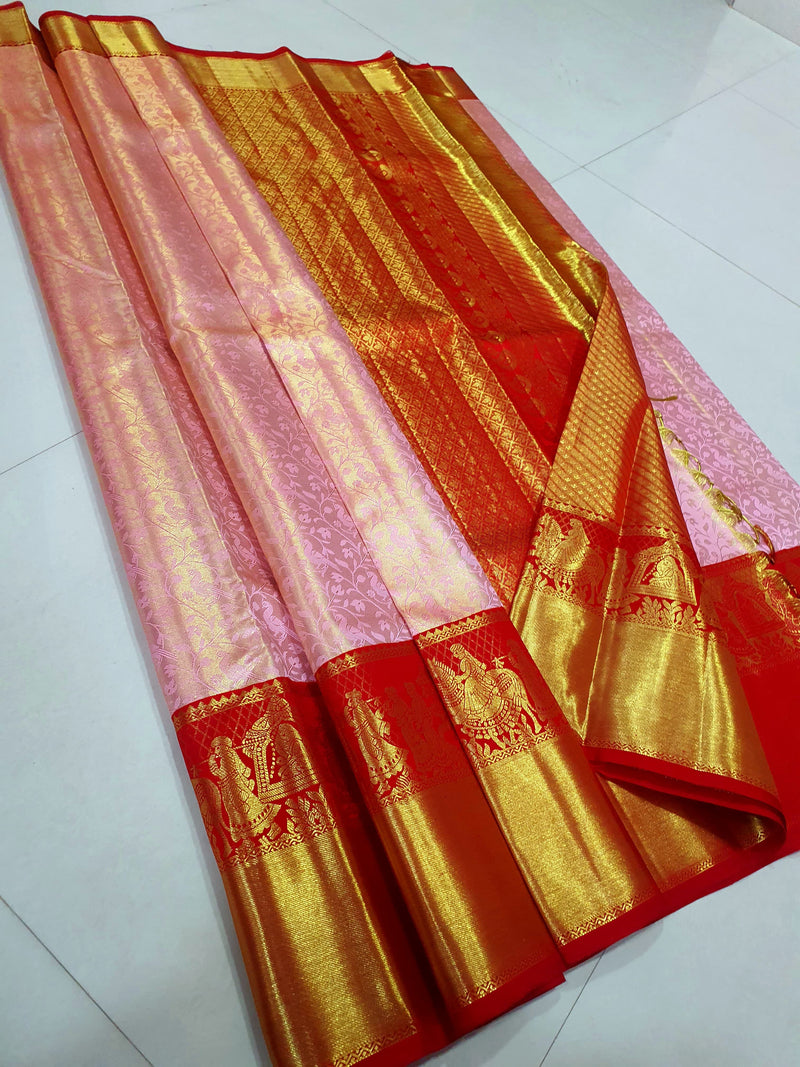 Exclusive Pallaku Design Bridal Kanchipuram Tissue Silk Sarees Collection