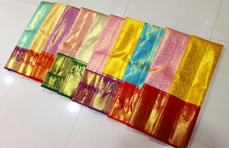 Exclusive Pallaku Design Bridal Kanchipuram Tissue Silk Sarees Collection