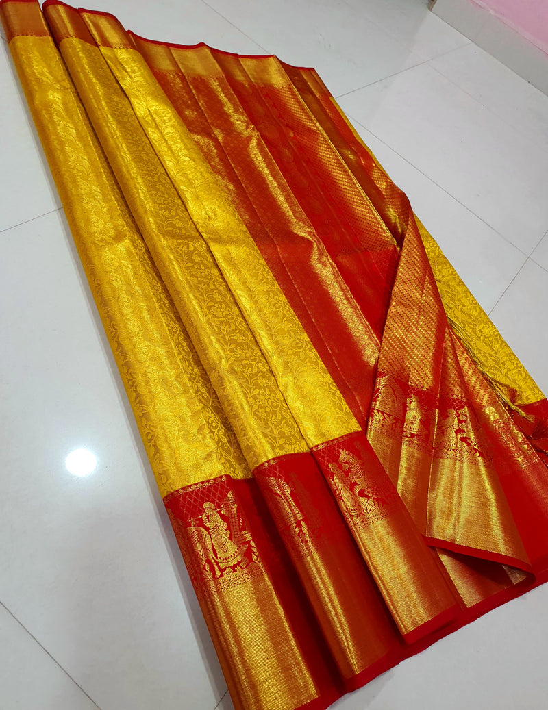 Exclusive Pallaku Design Bridal Kanchipuram Tissue Silk Sarees Collection