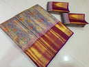 Celebrity Style Bridal Kanchipuram Silk Saree 3D Design