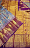 Celebrity Style Bridal Kanchipuram Silk Saree 3D Design
