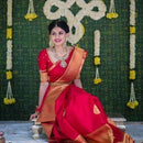Bridal Red Kanchipuram Handloom Silk Saree