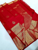 Bridal Red Kanchipuram Handloom Silk Saree