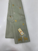 Grey Handloom Kanchipuram Silk Saree with Pichwai Zari Design
