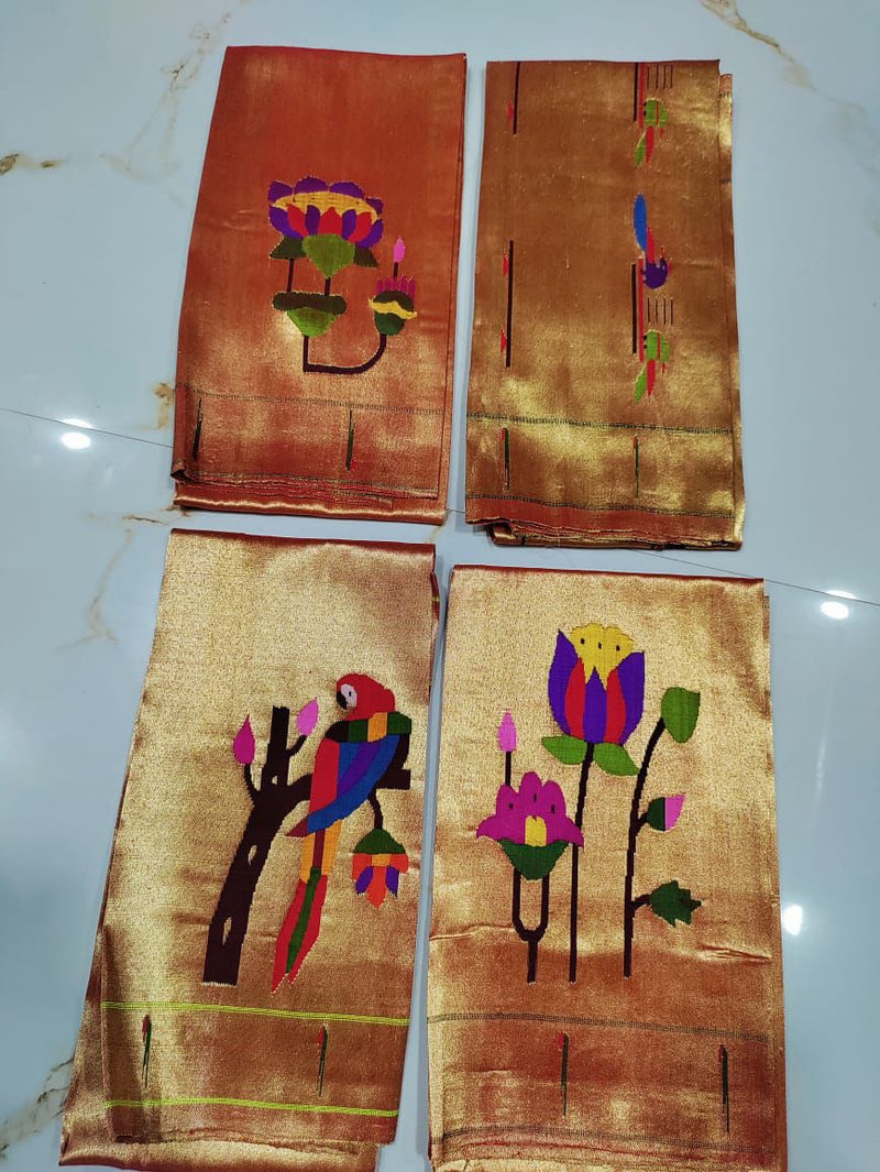 Catalogue - Pure Handloom Paithani Silk Tissue Blouse Material