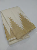 Half White Temple Border Kanchipuram Silk Saree