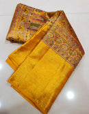 Exclusive 4D Mughal Design Premium Wedding Kanchipuram Tissue Silk Sarees