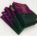Green Handloom Kanchipuram Silk Saree with Trendy Dancing Girl Border Butta