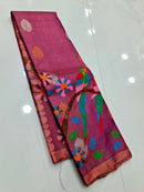 Catalogue - Kalamkari Printed Tissue Kanchipuram Silk Sarees