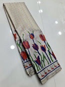 Catalogue - Kalamkari Printed Tissue Kanchipuram Silk Sarees