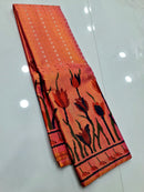Catalogue - Kalamkari Printed Tissue Kanchipuram Silk Sarees