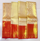 Catalogue - Half White & Red Combination Bridal Tissue Kanchipuram Silk Sarees