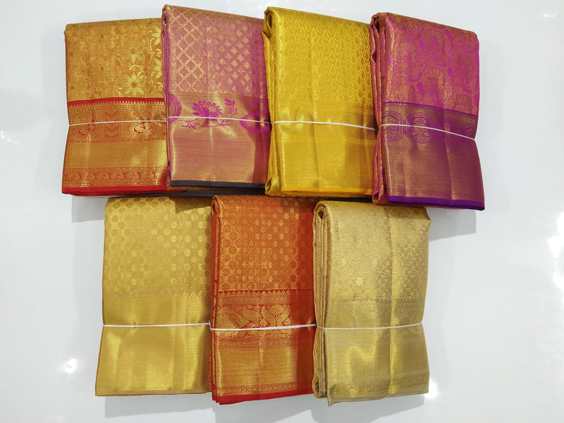 Catalogue - Bridal Golden Tissue Kanchipuram Handloom Silk Sarees