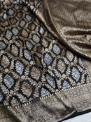 Celebrity Style Nita Ambani Inspired Pure Handloom Katan Banarasi Silk Saree with Meena Butta