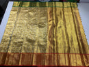 Celebrity Style Actress Rekha Golden Kanchipuram Silk Sare