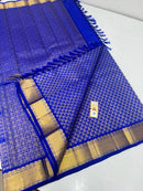Royal Blue Thilagam Butta Handloom Kanchipuram Silk Saree