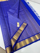 Royal Blue Thilagam Butta Handloom Kanchipuram Silk Saree