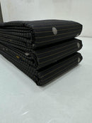 Trendy Elephant Border Design Black Handloom Kanchipuram Silk Saree with Zari Stripes along with Golden & Silver Zari Butta