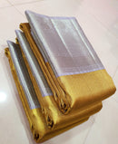 Celebrity Style Golden Tissue Bridal Kanchipuram Silk Saree