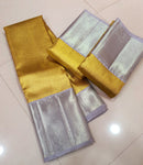 Celebrity Style Golden Tissue Bridal Kanchipuram Silk Saree
