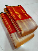 Celebrity Style Exclusive Golden Tissue Bridal Handloom Silk Saree