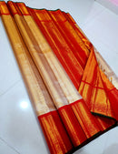 Celebrity Style Exclusive Golden Tissue Bridal Handloom Silk Saree