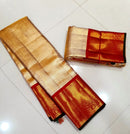 Celebrity Style Exclusive Golden Tissue Bridal Handloom Silk Saree